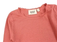 Wheat faded rose rib t-shirt Reese